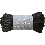CLAIREFONTAINE Raffia (pieces), Natural, Black, 50g - Ribbon