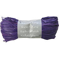 CLAIREFONTAINE Raffia Pieces, Natural, Purple, 50g - Ribbon