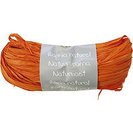 CLAIREFONTAINE Raffia (Pieces), Natural, Orange, 50g - Ribbon