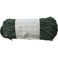 CLAIREFONTAINE Raffiabast (Stücke), natur, dunkelgrün, 50 g - Schleife