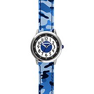 CLOCKODILE ARMY children's watch, luminous, boys, blue with camouflage pattern - Children's Watch
