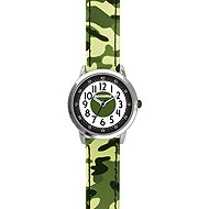 CLOCKODILE ARMY children's watch, luminous, boys, green with camouflage pattern - Children's Watch