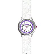 CLOCKODILE SPARKLE children's watch, girls, glitter with rhinestones, white - Children's Watch