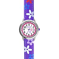 CLOCKODILE Children's watch with rhinestones and flowers, girl, purple - Children's Watch