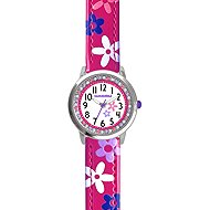 CLOCKODILE Children's watch with rhinestones and flowers, girl, pink - Children's Watch