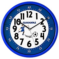 CLOCKODILE Modré dětské hodiny, Fotbal - Wall Clock
