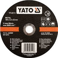 Yato Kotúč na kov 125 × 22 × 1,2 mm - Rezný kotúč