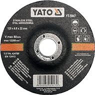 Yato Metal Disc 125 x 22 x 6.8mm Convex Abrasive INOX - Grinding Wheel