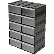 Vorel Cabinet with trays, 10 trays, 225x155x100mm - Toolbox