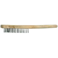VOREL Wire brush manual 4 rows wood - Wire Brush