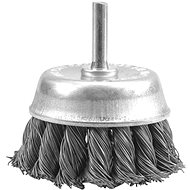 VOREL Wire brush with drill attachment 75 mm braided - Sanding Brush