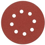 VOREL Sandpaper 125 mm P80 with holes 5 pcs Velcro - Sandpaper