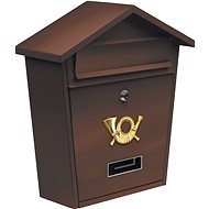 VOREL Mailbox with canopy 380x320x105mm brown - Mailbox