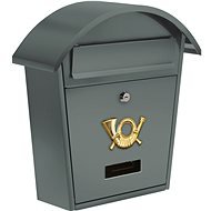 VOREL Poštovní schránka se stříškou oblou 380x320x105mm šedá - Poštovní schránka