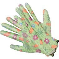 FLO Rukavice zahradní zelené s květinami vel. 8 - Pracovní rukavice