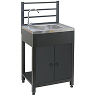 CATTARA Module table with sink TORINO 1 for outdoor kitchen 60x47x123cm - Garden Table