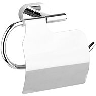 Toilet Paper Holder with Cover Oval Chrome - Toilet Paper Holder