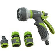 GARVIA Circular Watering Gun 8 functions with accessories - Set of 4 - Garden Hose Nozzle