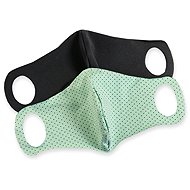 Komfortní rouška s drátkem černá, mint 2 ks - Surgical Mask