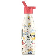 Cool Bottles Kids Stainless Steel Thermal Bottle Kids Messy Robots Triple Layer 350 ml 3D - Thermos