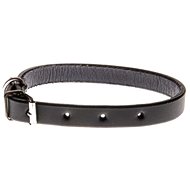 Cobbys Pet Collar made of genuine smooth leather, black 15mm/35cm - Dog Collar