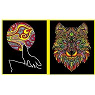 colourvelvet velvet plates - wolf - Colouring Book