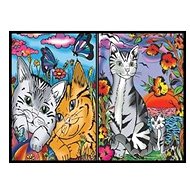 colourvelvet velvet plates - cats - - Colouring Book