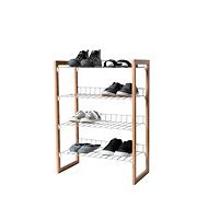Compactor Four-rack Akira RAN6030 Shoe Cupboard for 12 Pairs of Shoes, Rubber Wood - Shoe Rack