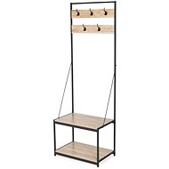 Compactor Hallway wall with shoe rack, metal, 63 x 40 x 183 cm, black - Coat Hanger