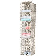 Compactor Hanging clothes organizer Daman 30 x 30 x 128 cm - 6 shelves, beige - white - Hanging closet organiser