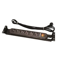 CONTEG DP-RP-06-UTESP - 19" power panel 2U, 6× UTE, black - Surge Protection Socket Strip