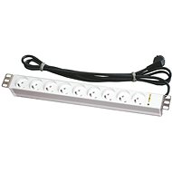 CONTEG DP-RP-09-UTE - 19" power panel 1U, 9× UTE, white - Surge Protection Socket Strip