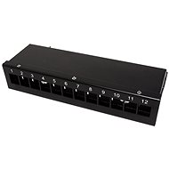 ROLINE Patchpanel for keystone modules shielded - 12 ports, black - Patch Panel