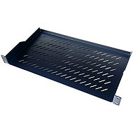 CTnet Shelf 19" REX with perforations 1U 250 mm, black - Shelf