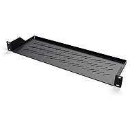 CTnet 19" Shelf REX with perforation 1U 150 mm, black - Shelf