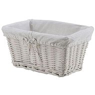 Comapctor wicker storage basket Toledo with upholstery 38 × 25 × h.20 cm - Small Basket
