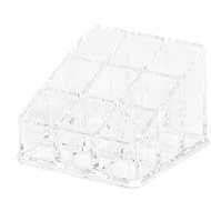 Compactor lipstick organizer 9 compartments clear plastic - Makeup Organiser