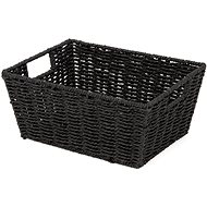 Compactor hand-knitted storage basket ETNA, black - Storage Box