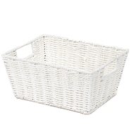 Compactor hand-knitted storage basket ETNA, white - Storage Box