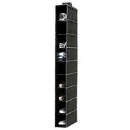 Compactor hanging organiser for shoes, socks and clothes 15 x 30 x 128 cm - 9 shelves, black - Hanging closet organiser