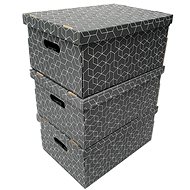 Compactor set of 3 folding cardboard boxes 32 × 45,5 × 22 cm - Storage Box
