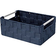 Compactor Storage basket with metal handles Tent, woven webbing, blue S - Storage Box