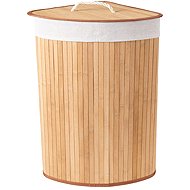 Compactor Folding corner laundry basket Bamboo, white - Laundry Basket
