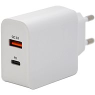 COMPASS Zástrčka QUICK CHARGE 3.0 230V USB-A / USB-C 18W - Napájecí adaptér
