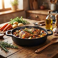Combekk Cast iron frying pan 24 cm black/black (192124BL) - Pan
