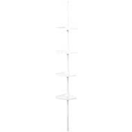 COMPACTOR Corner bar with adjustable shelves for shower, painted steel - plastic - Shelf