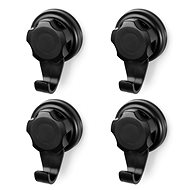 COMPACTOR Bestlock Black Bathroom hooks, with suction cups, without drilling, load capacity up to 6  - Hooks