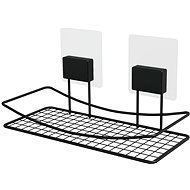 COMPACTOR Self-adhesive bathroom shelf, black - Shelf
