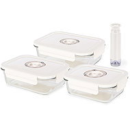 COMPACTOR 3 piece set of Aspifresh glass vacuum jars with Compactor pump - Food Container Set