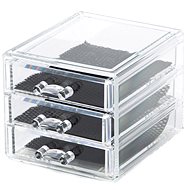 Compactor Jewelry organizer, 3 drawers, clear plastic - Jewelry Case